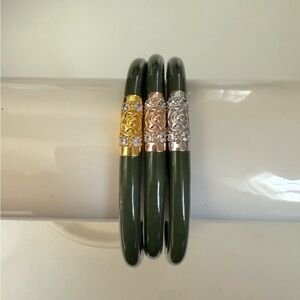 Budhagirl JADE THREE KINGS ALL WEATHER BANGLES